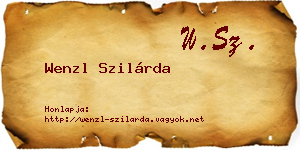 Wenzl Szilárda névjegykártya